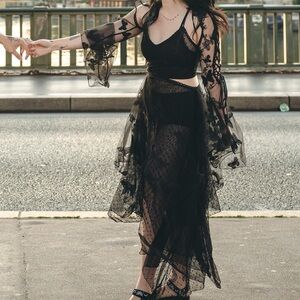 Dolls kill Fairydust Chronicles Lace Dress & Shrug Set